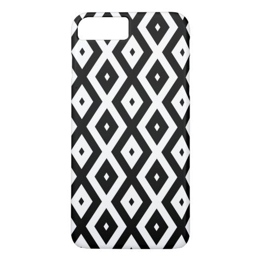 Coques Case-Mate iPhone Motif diamant noir et blanc (Dos)