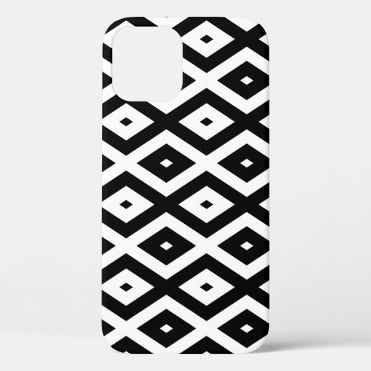 Coques Case-Mate iPhone Motif diamant noir et blanc (Verso)