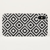 Coques Case-Mate iPhone Motif diamant noir et blanc (Dos (Horizontal))