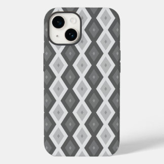 Coque Pour iPhone 14 Motif diamant nuances de gris