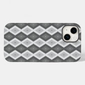 Coques Case-Mate iPhone Motif diamant nuances de gris (Verso (horizontal))