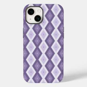 Coque Pour iPhone 14 Motif diamant nuances de lavande