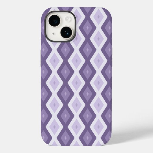 Coques Case-Mate iPhone Motif diamant nuances de lavande (Verso)