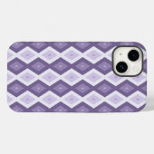 Coques Case-Mate iPhone Motif diamant nuances de lavande (Verso (horizontal))