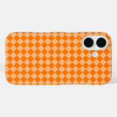 Coques Case-Mate iPhone Motif diamant Orange Checker (Verso (horizontal))