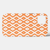 Coques Case-Mate iPhone Motif diamant orange et blanc Coque-Mate iPhone (Verso (horizontal))