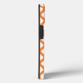 Coques Case-Mate iPhone Motif diamant orange et blanc Coque-Mate iPhone (Verso / Droite)
