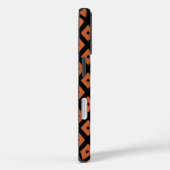 Coques Case-Mate iPhone Motif diamant orange et noir (Verso / Droite)