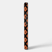 Coques Case-Mate iPhone Motif diamant orange et noir (Verso / Gauche)