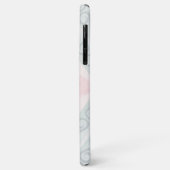 Coques Case-Mate iPhone Motif diamant pastel vert et rose (Dos/Gauche)