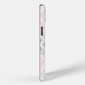 Coques Case-Mate iPhone Motif diamant pastel vert et rose (Verso / Droite)