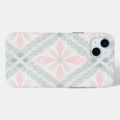 Coques Case-Mate iPhone Motif diamant pastel vert et rose (Verso (horizontal))