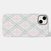 Coques Case-Mate iPhone Motif diamant pastel vert et rose (Verso (horizontal))