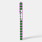 Coques Case-Mate iPhone Motif diamant Pink Green Checker (Verso / Gauche)