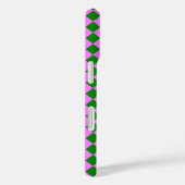 Coques Case-Mate iPhone Motif diamant Pink Green Checker (Verso / Droite)