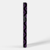 Coques Case-Mate iPhone Motif diamant pourpre foncé et noir (Verso / Droite)