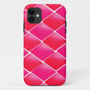 Coques Pour iPhone Motif diamant rose et corail