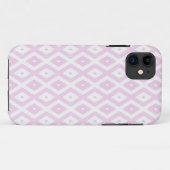 Coques Case-Mate iPhone Motif diamant rose pâle et blanc (Dos (Horizontal))