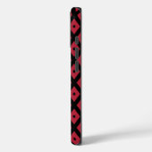 Coques Case-Mate iPhone Motif diamant rouge et noir (Verso / Gauche)