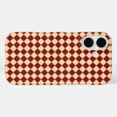 Coques Case-Mate iPhone Motif diamant rouge jaune Checker (Verso (horizontal))