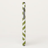 Coques Case-Mate iPhone Motif diamant tendance Monogramme vert olive (Dos/Gauche)