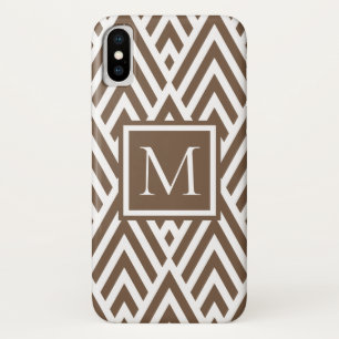 Case-Mate iPhone Case Motif diamant tendance moyen Brown Monogram Arrow