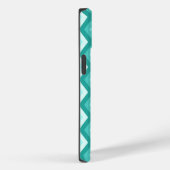 Coques Case-Mate iPhone Motif diamant turquoise (Verso / Droite)