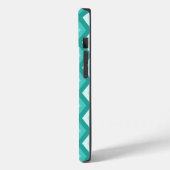 Coques Case-Mate iPhone Motif diamant turquoise (Verso / Gauche)