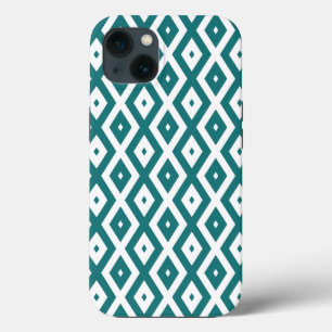 Case-Mate iPhone Case motif diamant turquoise et blanc Coque-Mate iPhone