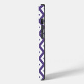 Coques Case-Mate iPhone Motif diamant ultra violet et blanc (Verso / Gauche)