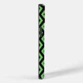 Coques Case-Mate iPhone Motif diamant vert citron et noir  (Verso / Droite)