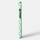 Coques Case-Mate iPhone Motif diamant vert et blanc (Verso / Gauche)