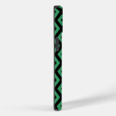 Coques Case-Mate iPhone Motif diamant vert et noir (Verso / Droite)