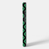 Coques Case-Mate iPhone Motif diamant vert et noir (Verso / Gauche)