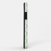 Coques Case-Mate iPhone Motif diamant vert pâle et blanc (Dos/Droite)