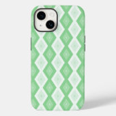 Coques Case-Mate iPhone Motif diamant vert pomme (Verso)