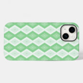 Coques Case-Mate iPhone Motif diamant vert pomme (Verso (horizontal))