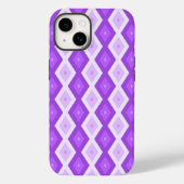 Coques Case-Mate iPhone Motif diamant violet clair (Verso)