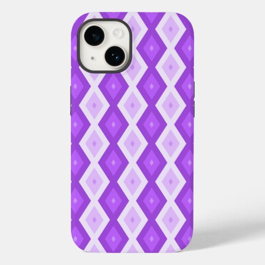 Coques Case-Mate iPhone Motif diamant violet clair (Verso)