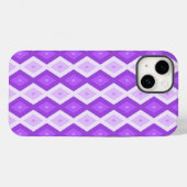 Coques Case-Mate iPhone Motif diamant violet clair (Verso (horizontal))