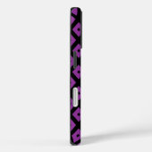 Coques Case-Mate iPhone Motif diamant violet et noir (Verso / Droite)