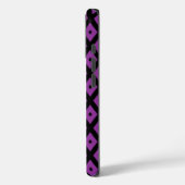 Coques Case-Mate iPhone Motif diamant violet et noir (Verso / Gauche)