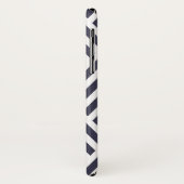 Coques Case-Mate iPhone Motif Diamond de flèche Monogram bleu marine tenda (Dos/Gauche)