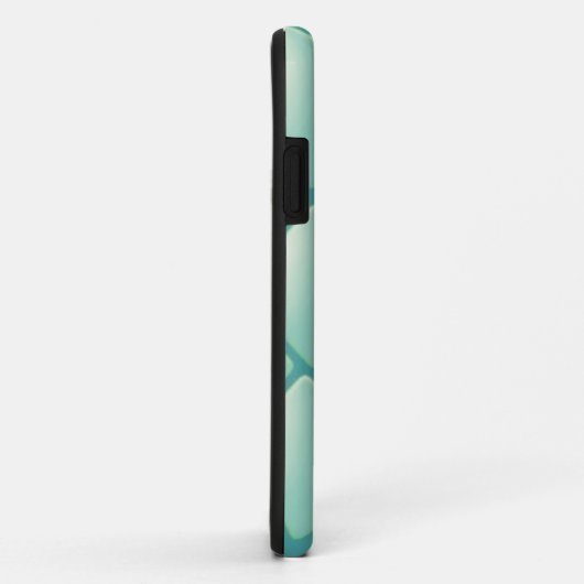 Coques Case-Mate iPhone Motif Diamond turquoise (Dos/Droite)