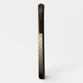 Coques Case-Mate iPhone Motif Diamondplate avec Fond Noir à Or (Dos/Gauche)