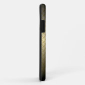 Coques Case-Mate iPhone Motif Diamondplate avec Fond Noir à Or (Dos/Droite)