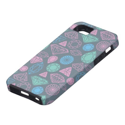 Coques Case-Mate iPhone Motif d'icône de pierre gemme (Bas)