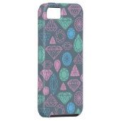 Coques Case-Mate iPhone Motif d'icône de pierre gemme (Dos/Droit)