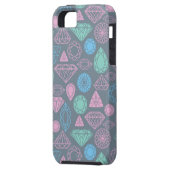 Coques Case-Mate iPhone Motif d'icône de pierre gemme (Dos gauche)