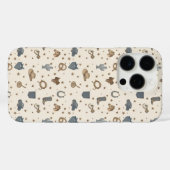 Coques Case-Mate iPhone Motif d'icônes western vintage (Verso (horizontal))